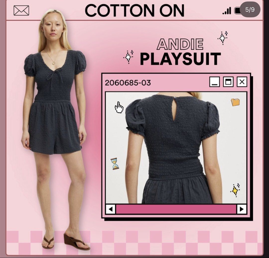 Cotton On Smocked Romper (Size 36EU) (Category: Rompers) located in Santa Rosa. Submitted by maieee09 (Listing ID 1467384360, Image 2). Description: Cotton On Size: 8 AU / 4 US / 36 EU Never used 😅 Bought at store ₱2,399 Rfs: don’t like the fit on me 😭 Didn’t try it on kasee huhu.