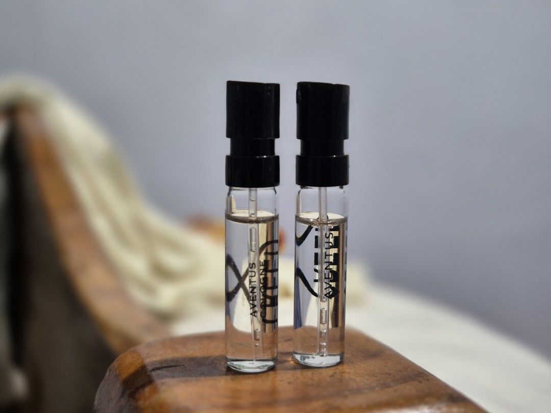 Creed Aventus, Aventus Cologne sample vials (Category: Fragrance & Deodorants) located in Manila. Submitted by Metronome (Listing ID 1467423728, Image 1). Description: Authentic Creed Aventus Cologne sample vials 2ml each. Unsprayed, brandnew, 100% Legit 1,000 for both Thank you :).