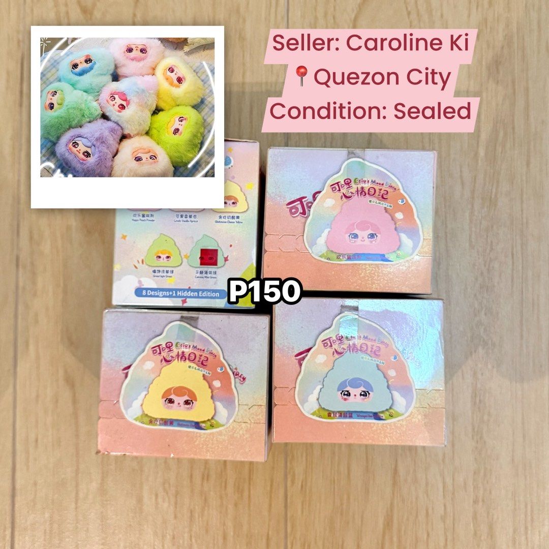 Crie’s Mood Diary Poop Blind Box (Category: Plushies & Soft Toys) located in Quezon City. Submitted by eskyanolvia (Listing ID 1467556450, Image 1). Description: .