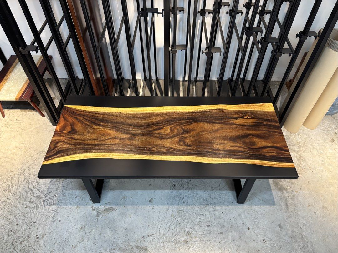 Custom Solid Wood Dining Table (Category: Tables & Sets) located in Singapore. Submitted by globaloceanwoodmy (Listing ID 1467569999, Image 2). Description: Custom made epoxy resin dining table. Any size any design, fully customisable. A modern yet natural solid wood table for your place. Let us know the size we’ll give you a quote. Thank you..