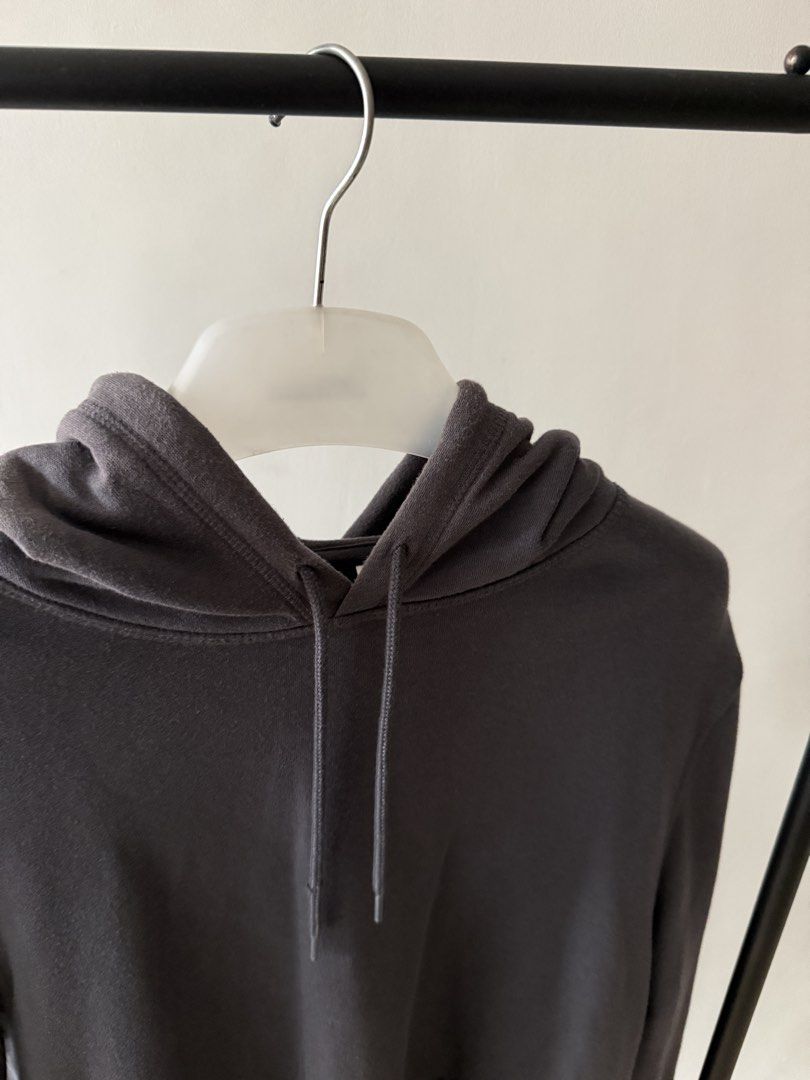 Dark Grey Hoodie Pullover with Pocket and Drawstrings (Category: Coats, Jackets and Outerwear) located in Paranaque City. Submitted by freshlysteezed (Listing ID 1467447286, Image 1). Description: - Color: Dark Grey - Material: Soft, comfortable cotton fabric - Features: Front kangaroo pocket & matching hood drawstrings - Design: Ribbed cuffs and hem to maintain shape - Fit: True to size - Ideal for: Casual daily wear and cooler weather.