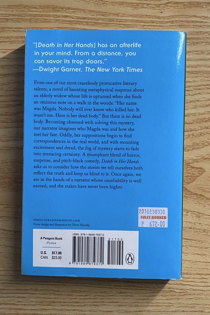 DEATG IN HER HANDS - OTTESSA MOSHFEGH (Category: Storybooks) located in Manila. Submitted by liilyyreadss (Listing ID 1467597922, Image 2). Description: .