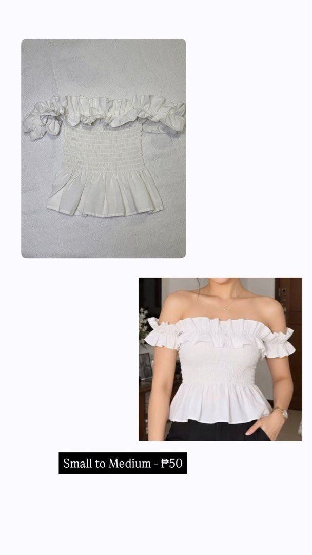 Declutterring (Category: Blouses) located in Manila. Submitted by treasured.and.home27 (Listing ID 1467381933, Image 3). Description: some are unused, others are well-loved. Sizes: Small to Large 📍Las Piñas Same-day delivery via Lalamove (buyer shoulder SF) Pick-up (Las Piñas area only)￼.