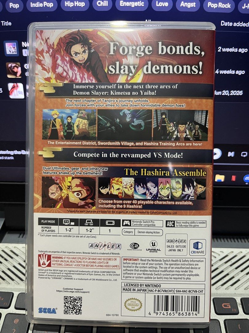 Demon Slayer The Hinokami Chronicles 2 (Category: Nintendo) located in Cavite. Submitted by gabrielest18917 (Listing ID 1467396875, Image 2). Description: FIXED PRICE!! 1250 - Game: Demon Slayer The Hinokami Chronicles 2 for Nintendo Switch - Condition: Original case and physical cartridge included - Language: English version RFS: done playing.