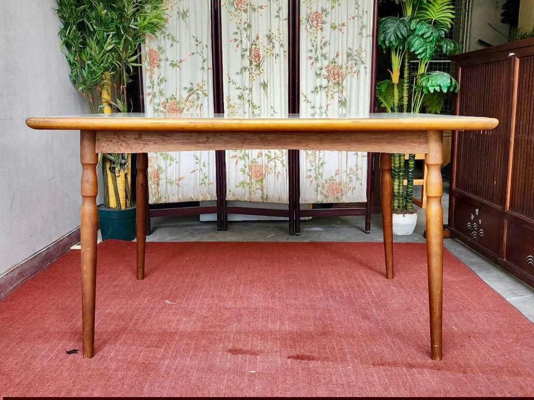 Dining table (Category: Tables & Sets) located in Meycauayan. Submitted by marygracecasimiro (Listing ID 1467547499, Image 1). Description: SOLID WOOD‼️ Vintage Style Dining Table 50”L x 31”W x 28”H Php 6,000🩷🧡.