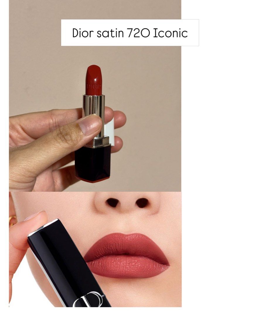 Dior Satin 720 Iconic (Category: Makeup) located in Balagtas. Submitted by venta.shop (Listing ID 1467471569, Image 1). Description: Tester cap only Guaranteed ORIGINAL Money back if proven fake Ship via J&T only.
