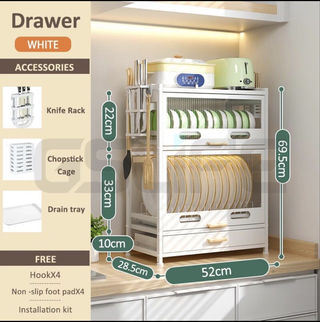 Dish Rack with drawer (Category: Bathroom & Kitchen Fixtures) located in Marikina City. Submitted by elhiey (Listing ID 1467370577, Image 1). Description: .