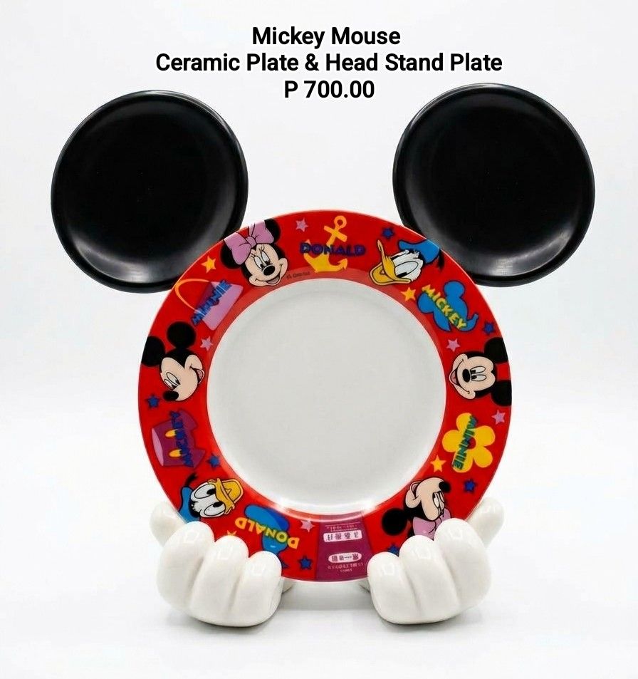 Disney Mickey Mouse Ceramic Deco Plate with Stand (Category: Other Home Decor) located in Binan City. Submitted by mayjhe (Listing ID 1467364286, Image 1). Description: 💛 For Sale 💛 🌸 Disney Mickey Mouse 🍀 Ceramic Plate w/ stand 📍 Condition: Good / No box 💰 Price is ₱ 700.00 👉 Other details posted 🇵🇭 Location Biñan Laguna 🛵 Courier J& T and Lalamove 📋 Shipping by schedule 📍 NO COD & COP 📌 All items are carefully packed and labeled wi