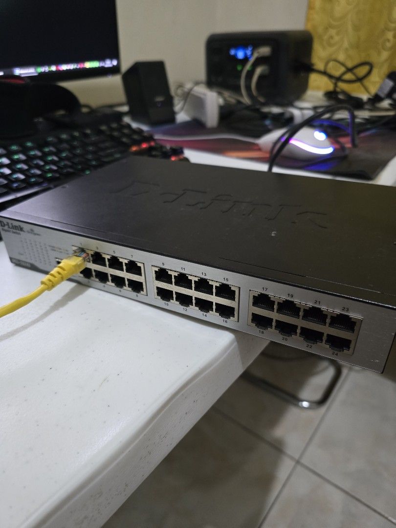 D-Link DGS-1024D 24-Port Gigabit Switch (Category: Networking) located in Bacolod City. Submitted by shopster.bcd (Listing ID 1467571202, Image 2). Description: D-Link DGS-1024D 24-port gigabit switch. Computer detects it but havent tested for data transferring. Negotiable without box.