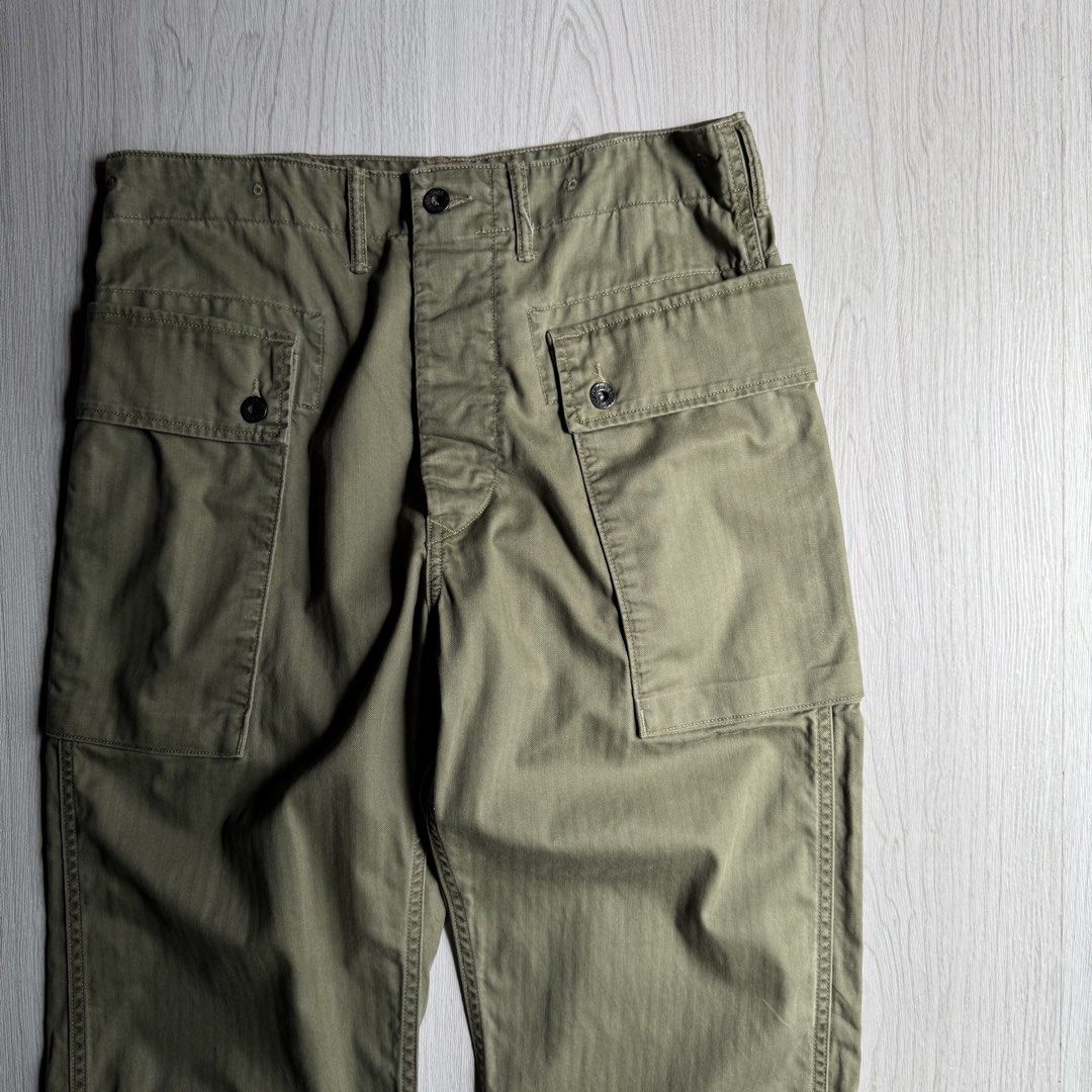 Double RL P44 Herringbone Monkey Pants (Category: Chinos) located in Zamboanga. Submitted by rustic.rev (Listing ID 1467443533, Image 2). Description: In excellent condition. Tagged: 30 fits 32” Actual Measurements: Waist: 16” Front rise: 12.5” Thigh: 13” Leg opening: 9” Inseam: 29” Length: 40.5” +shipping fee.