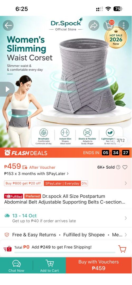 Dr. Spock Womens Postpartum Belly Binder (Category: Undergarments & Loungewear) located in Manila. Submitted by offthelabelmnl (Listing ID 1467472041, Image 3). Description: Dr. Spock Womens Postpartum Belly Binder - Color/Material: Grey breathable mesh fabric - Features: Adjustable dual straps for enhanced support and shaping - Design: Lightweight and comfortable - Condition: Brand new, never used, in original packaging RFS: did not undergo CS L