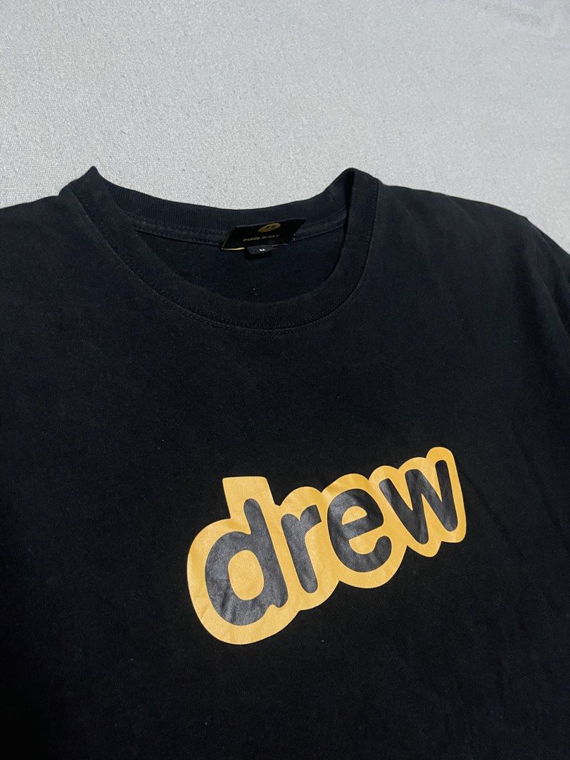 Drew House Script Tee (Category: Tshirts & Polo Shirts ) located in Bulacan. Submitted by sanjisthrift (Listing ID 1467528620, Image 2). Description: Size Medium Width 20.5 Length 25 Well Used 8.8/10 Minor Discoloration .