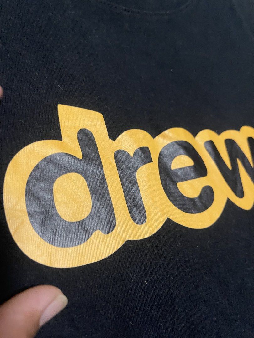 Drew House Script Tee (Category: Tshirts & Polo Shirts ) located in Bulacan. Submitted by sanjisthrift (Listing ID 1467528620, Image 3). Description: Size Medium Width 20.5 Length 25 Well Used 8.8/10 Minor Discoloration .