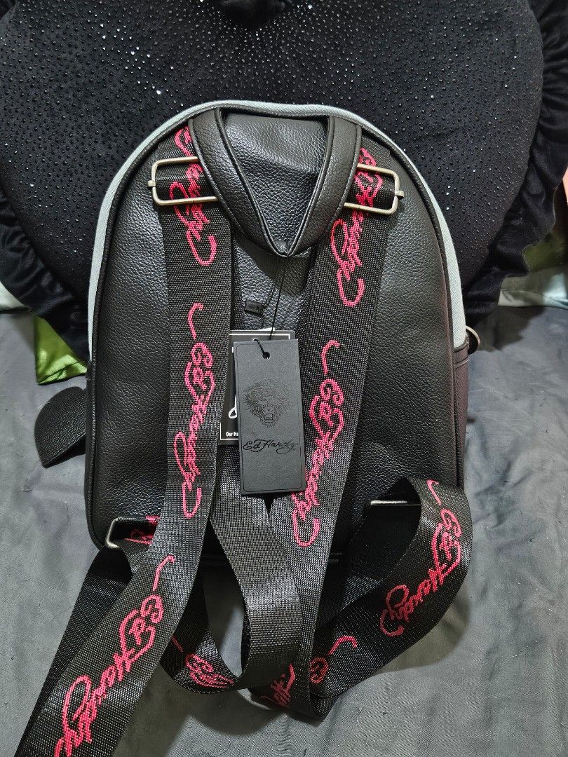 Ed Hardy Denim Backpack (Category: Backpacks) located in General Trias. Submitted by averageukayenjoyer (Listing ID 1467382400, Image 2). Description: - Material: Denim and black vegan leather - Condition: Brand new with original tags attached - Authentic, bought from US.