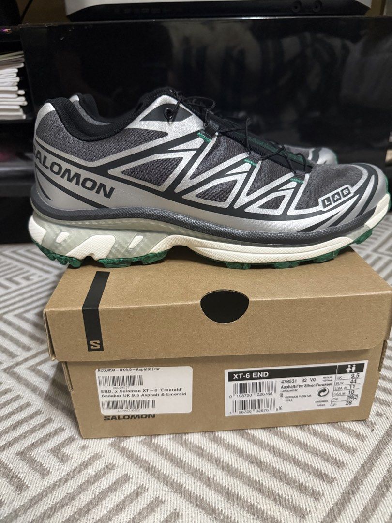 END x Salomon XT-6 Emerald 10 US (Category: Sneakers) located in Quezon City. Submitted by justthinkingg (Listing ID 1467519881, Image 3). Description: For sale - END x Salomon XT-6 ‘Emerald’ 20th Anniversary (used, complete with original box and receipt) Size 10US Selling for - 10.5k only Location: Sta Mesa, QC Buyer shoulders delivery fee.