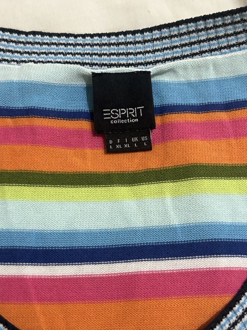 Espirit Stripes Top (Category: Shirts) located in Cavite. Submitted by lj.collection (Listing ID 1467408784, Image 2). Description: ✦ Best fits S-M ✦ Thrifted but I never wore it pa! Colors doesn’t suit me ✦ No issues.