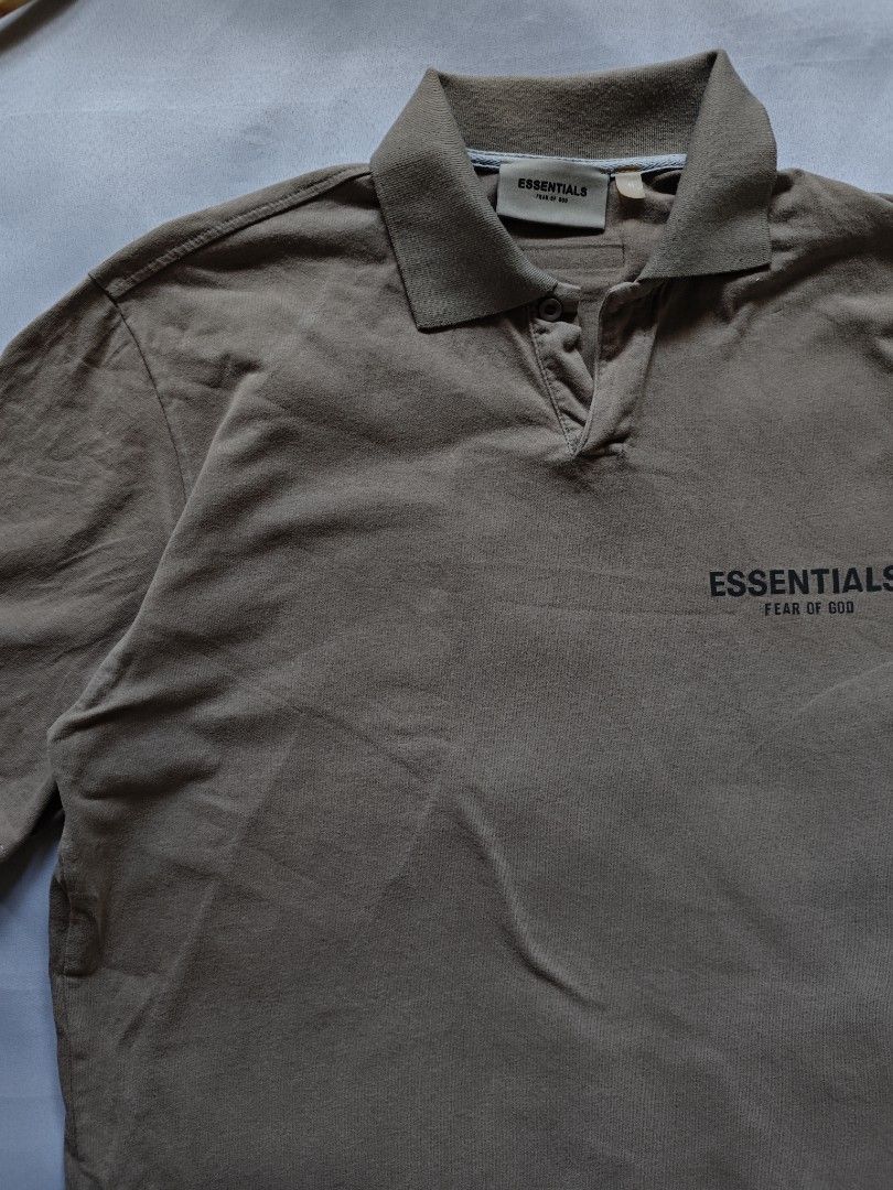 Essentials Polo (Category: Tshirts & Polo Shirts ) located in Cabuyao City. Submitted by grand_vault (Listing ID 1467417155, Image 2). Description: Size: L Width: 22 Length: 26.5 Condition: 10/10 Color rate: 10/10 Issue: none.
