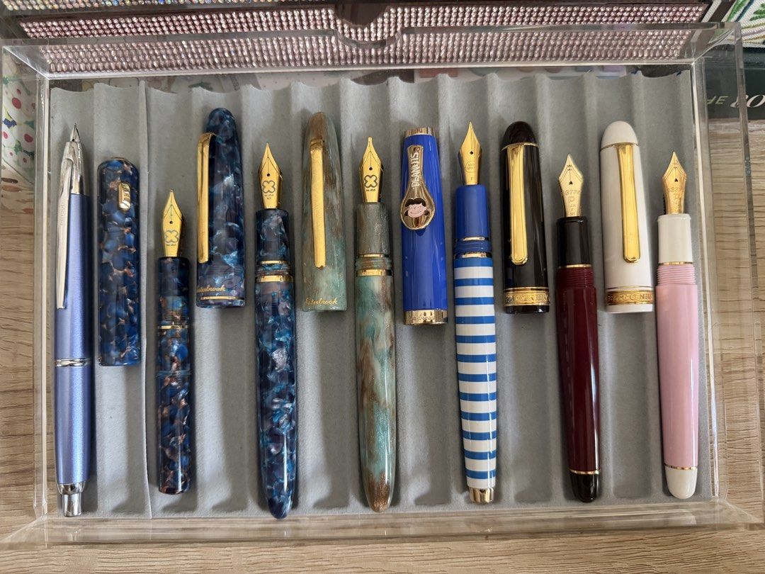 Esterbrook Platinum 3776 Pilot Decimo (Category: Stationery & School Supplies) located in Santa Rosa. Submitted by mrsalexaa (Listing ID 1467518186, Image 1). Description: Decluttering some of my fountain pen collection. All well taken care of! ✨ 1. Esterbrook Nibblet Nouveau Blue: 10,000 - choice of Mini Stub (+2k), Broad or F nib - Complete set 2. Esterbrook Estie Bluemoon: 10,500 - choice of Mini Stub (+2k), Broad or F nib - Complete set 3. Es