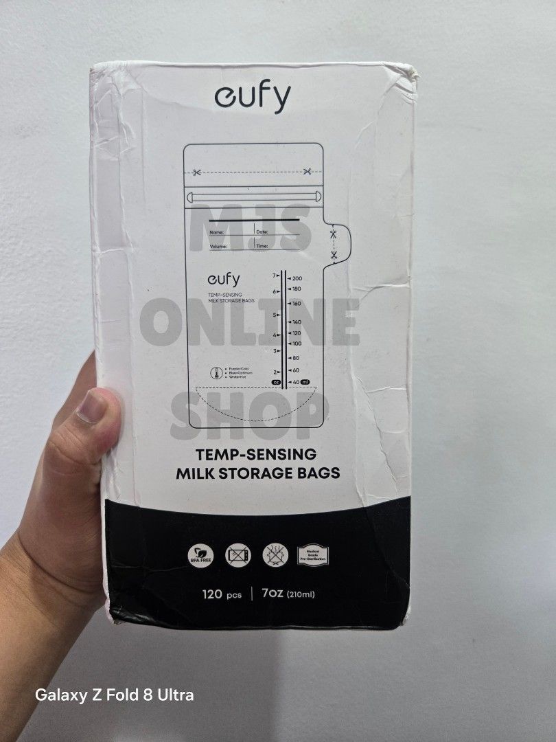 Eufy Milk storage bags (Category: Breastfeeding & Bottle Feeding) located in Quezon City. Submitted by mjsonlineshop (Listing ID 1467458333, Image 1). Description: 120 pcs. eufy milk storage bag sealed 10 boxes available P750.00 LAST PRICE 📍SJDM Bulacan.