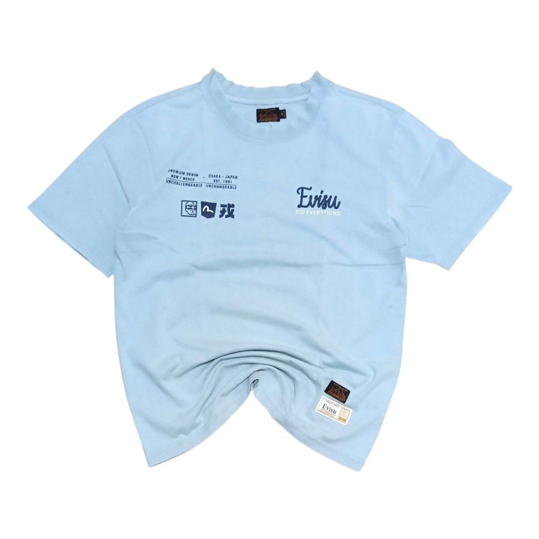 Evisu Big Logo Embroidery Backhit (Category: Tshirts & Polo Shirts ) located in Manila. Submitted by yvl.op (Listing ID 1467399389, Image 1). Description: MOP: GCASH MOD: JNT/LALAMOVE ISSUE: STAINS, BACON NECK DM FOR MORE INFO PRICE IS STILL NEGOTIABLE +SF.