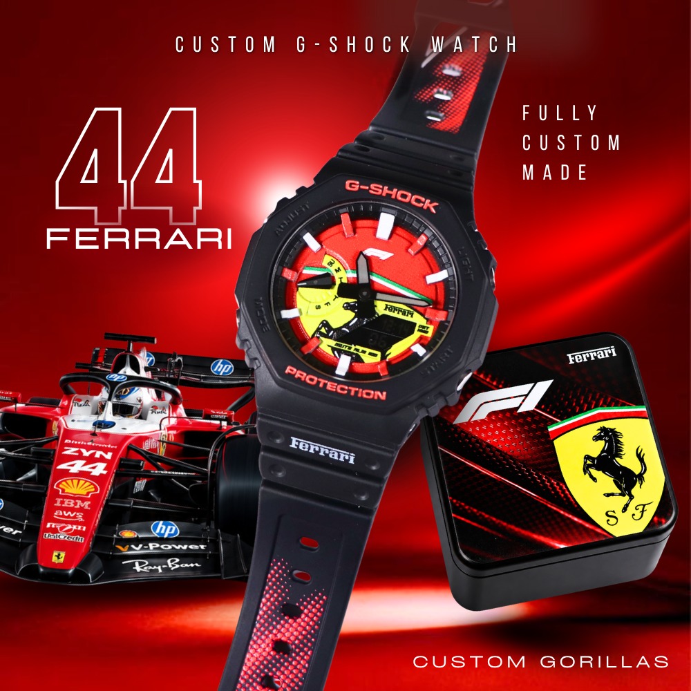 F1 Ferrari Custom G-Shock GA-2100 Watch | Special Edition | Custom ...