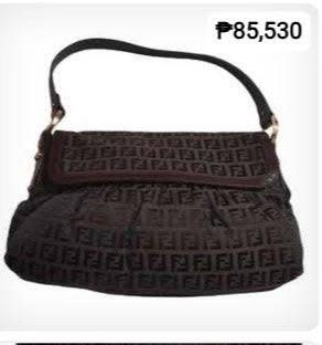FENDI MONOGRAM CHEF SHOULDER BAG (Category: Luxury Bags & Wallets) located in Baguio. Submitted by closetgc.clothingshop (Listing ID 1467368963, Image 2). Description: Monogram shoulder bag, Rank A ( clean body / clean inner , leather flaw kindly check last pic ) guaranteed authentic .