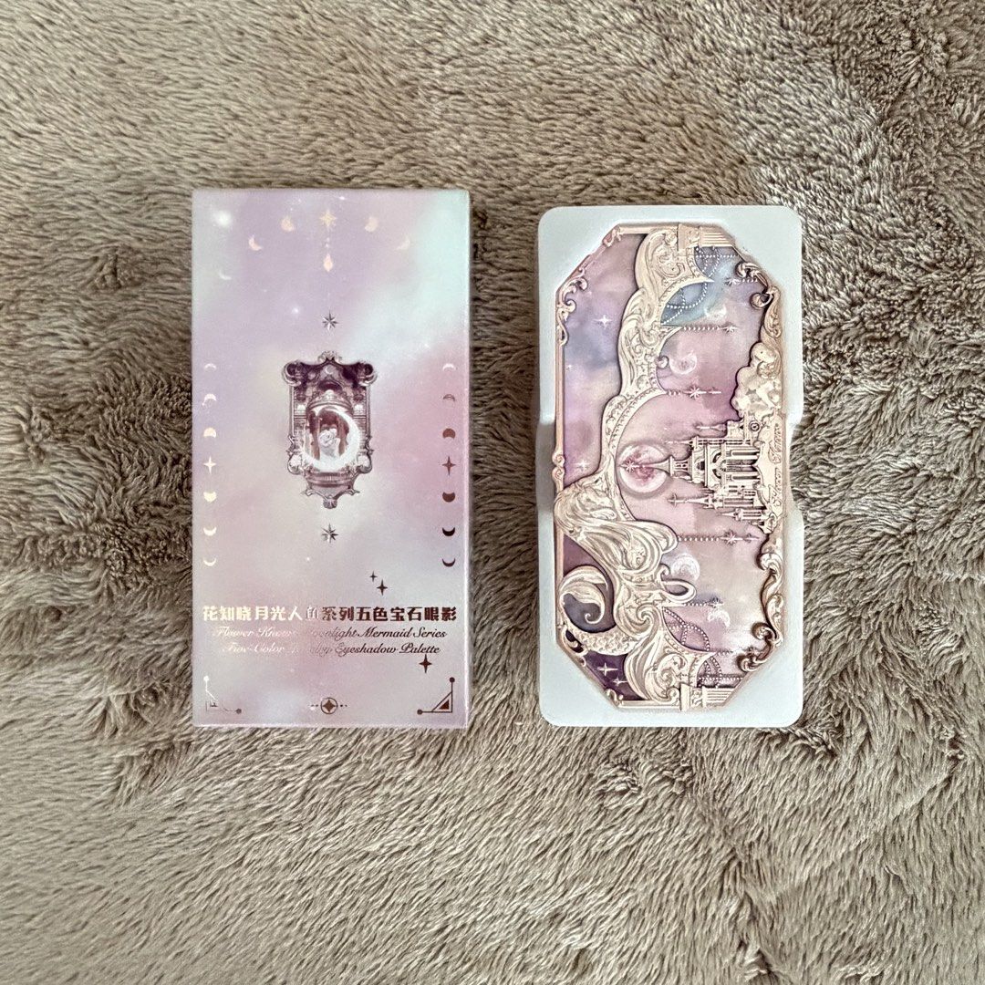 Flower Knows Moonlight Mermaid Eyeshadow Palette (Category: Makeup) located in San Juan City. Submitted by _ands_ (Listing ID 1467457668, Image 1). Description: - Shade: 02 Celestial Castle - See 2nd photo for produc condition .
