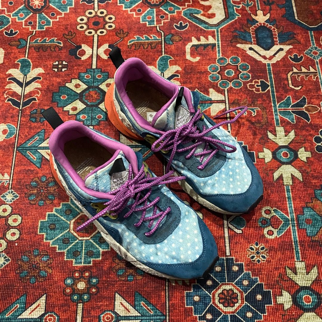 Flower Mountain Kotetsu 7US/38EU (Category: Sneakers) located in Antipolo. Submitted by bentakahitanoano (Listing ID 1467505560, Image 2). Description: The Flower Mountain Kotetsu Woman Sneaker is an outdoor-inspired lifestyle shoe known for its vibrant, nature-driven aesthetics and high-performance design Retail goes around 17400 at Signet store Still in good shape Normal sign of usage Size 7US - 38EU .