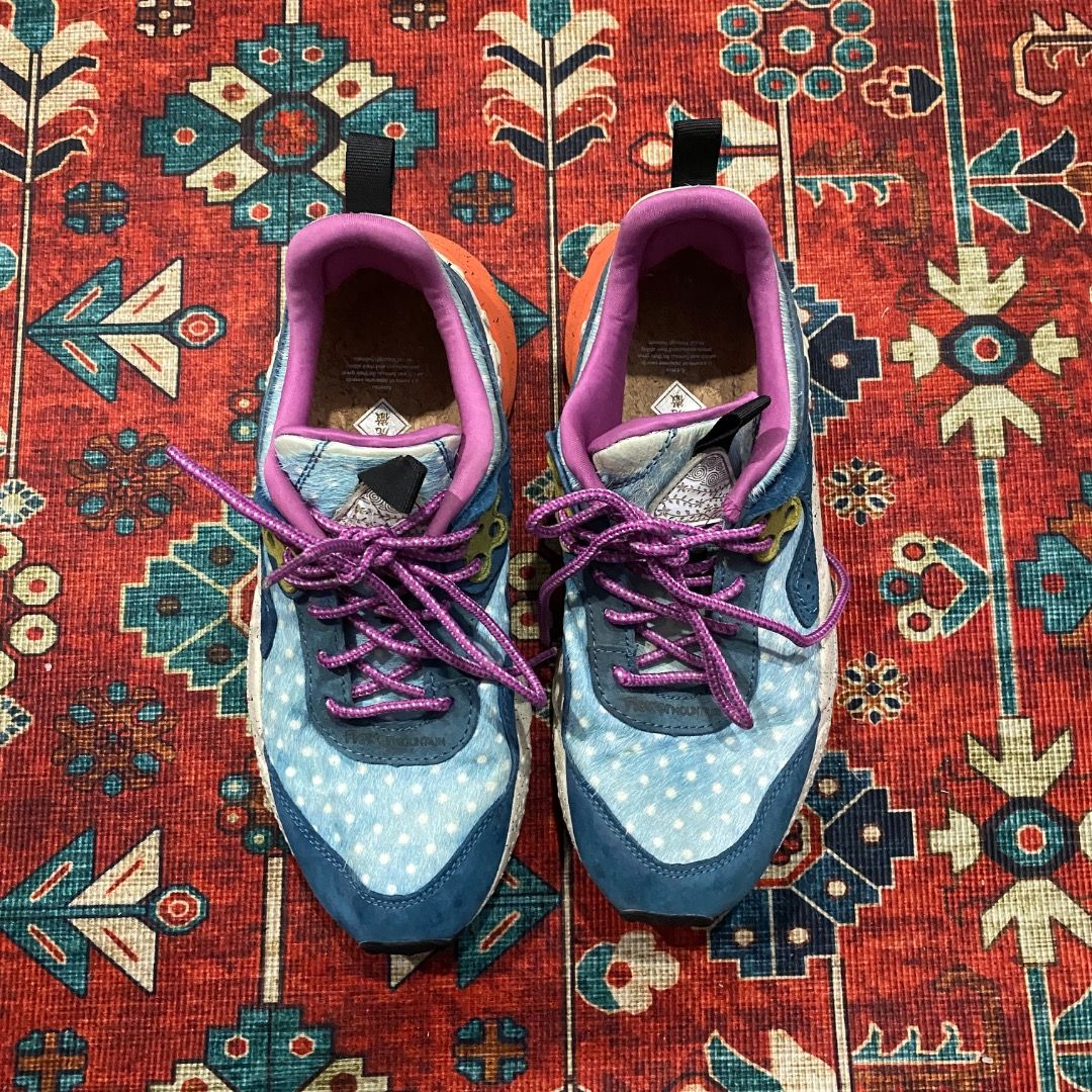 Flower Mountain Kotetsu 7US/38EU (Category: Sneakers) located in Antipolo. Submitted by bentakahitanoano (Listing ID 1467505560, Image 3). Description: The Flower Mountain Kotetsu Woman Sneaker is an outdoor-inspired lifestyle shoe known for its vibrant, nature-driven aesthetics and high-performance design Retail goes around 17400 at Signet store Still in good shape Normal sign of usage Size 7US - 38EU .