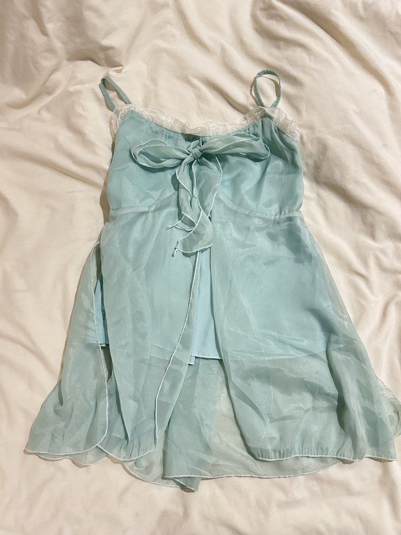 Flowy Light Blue/Teal Top (Category: Sleeveless) located in Cavite. Submitted by lj.collection (Listing ID 1467410591, Image 2). Description: ✦ Best fits s-m ✦ Got this on an ig shop for ₱370 ✦ Worn once ✦ No flaws! ✦ MOP: Gcash, Maya, Maribank, BDO ✦ MOD: J&T, Lalamove, Grab, Angkas.