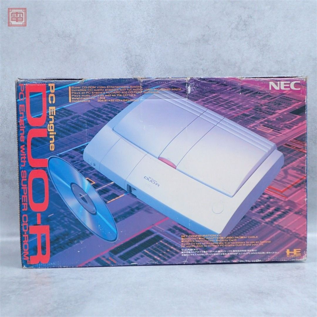 Fully Functional PCE PC Engine DUO-R Console (PI-TG10) (Category: Others) located in Caloocan City. Submitted by letao_shopping_ph (Listing ID 1467429341, Image 2). Description: ■ The box shows signs of scuffing, damage, dirt, creases, discoloration (yellowing), scratches, dents, paint loss, and writing. ■ The instruction manual shows signs of scuffing, dirt, creases, discoloration (yellowing), and scratches; there is also rust on the staples. ■ 