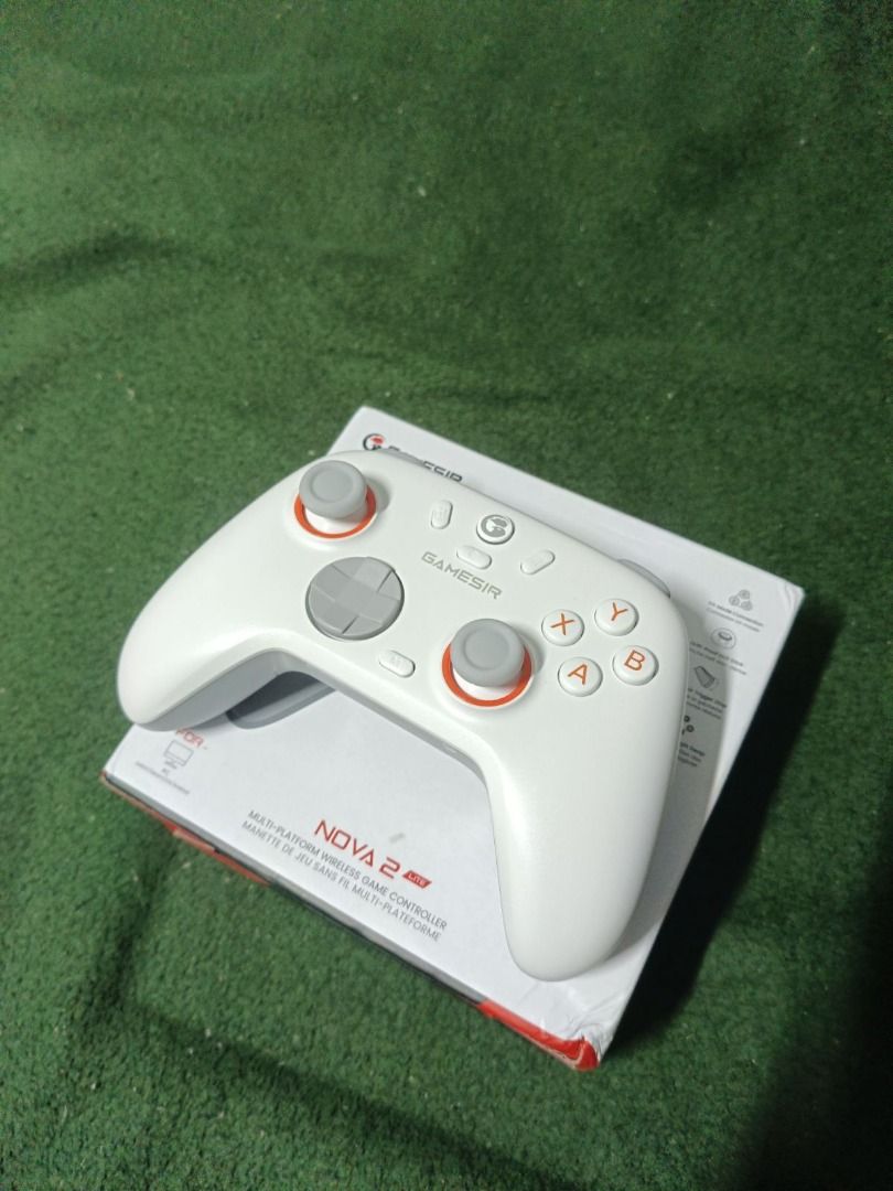 Gamesir Nova 2 Lite Wireless Game Controller (Category: Controllers) located in Pasig City. Submitted by sidrouf (Listing ID 1467475448, Image 2). Description: Basically BRAND NEW, only used once for a Youtube video! Comes with the box, original USB-C Cord, Hard Case and 2.4GHz Dongle! GameSir Nova 2 Lite is compatible with PC, Android, IOS and Switch via Bluetooth or Dongle Connection! pm me for more info cainta, rizal location.