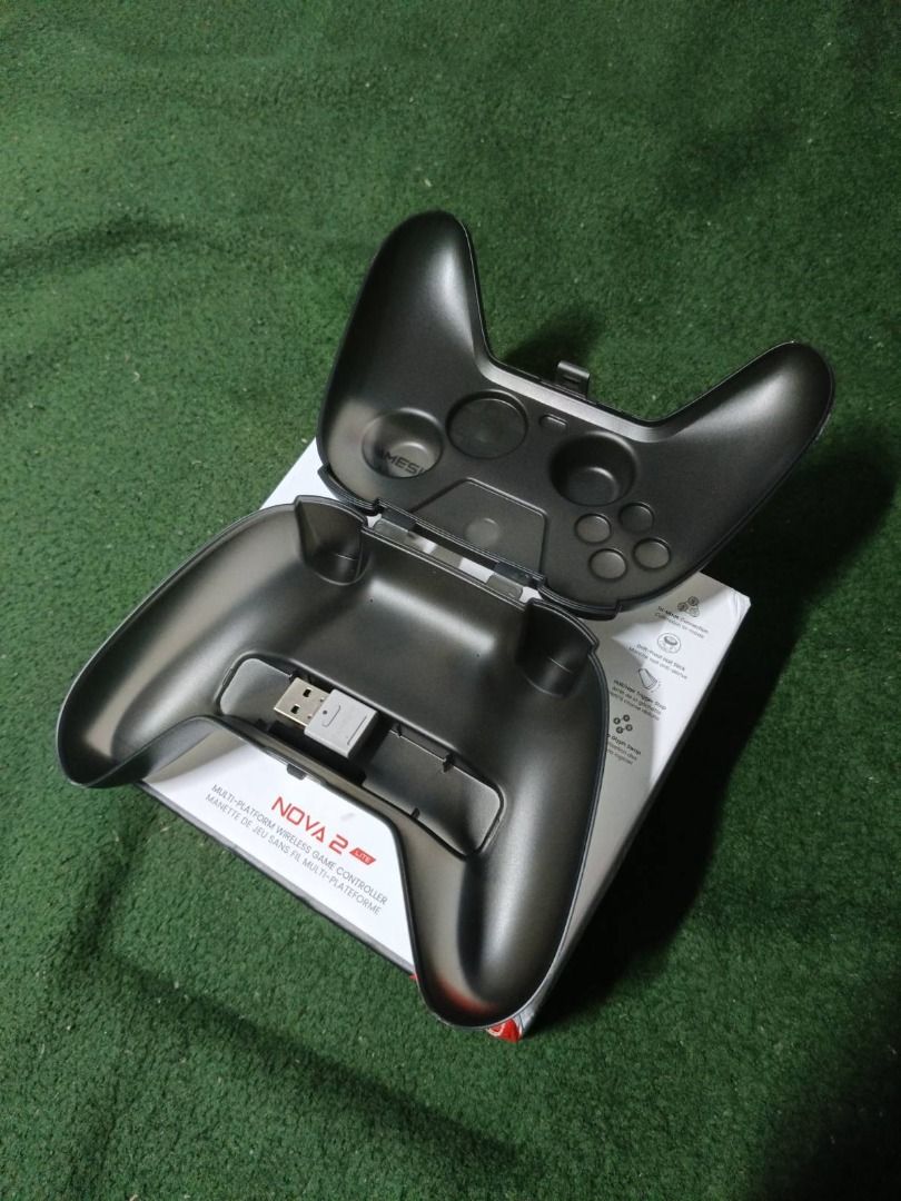 Gamesir Nova 2 Lite Wireless Game Controller (Category: Controllers) located in Pasig City. Submitted by sidrouf (Listing ID 1467475448, Image 3). Description: Basically BRAND NEW, only used once for a Youtube video! Comes with the box, original USB-C Cord, Hard Case and 2.4GHz Dongle! GameSir Nova 2 Lite is compatible with PC, Android, IOS and Switch via Bluetooth or Dongle Connection! pm me for more info cainta, rizal location.
