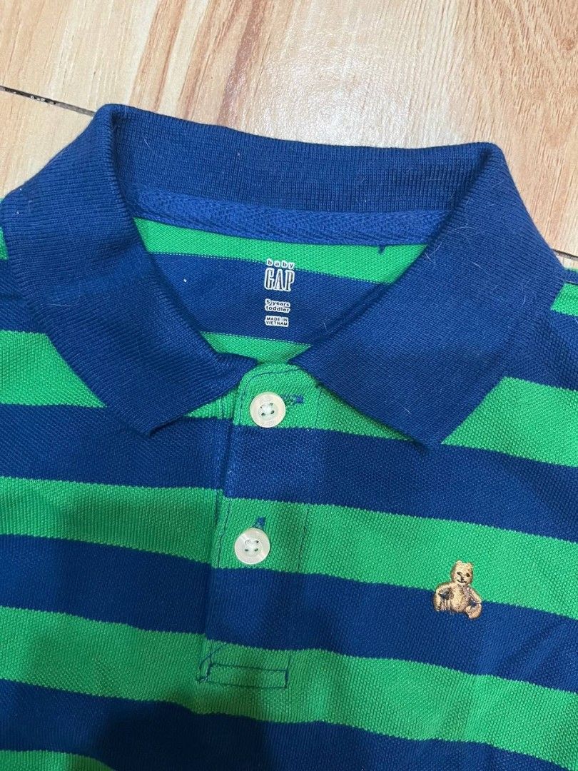 Gap stripes polo shirt (Category: Babies & Kids Fashion) located in Quezon City. Submitted by michypeachyy1 (Listing ID 1467546873, Image 3). Description: 280 plus ship for 5 to 6 yrs oldd.