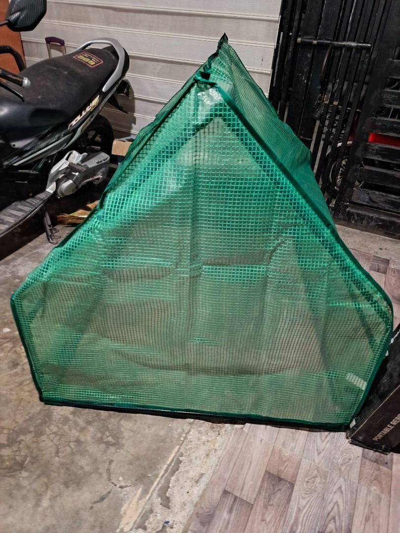 GARDENLINE, Mini Drop Over Greenhouse (Category: Outdoor Furniture) located in Mabalacat. Submitted by Jayofy (Listing ID 1467409396, Image 3). Description: Item Name : Drop Over MINI Greenhouse Brand : GARDENLINE Model : unknown Features: • For Temporary Propagation of Herbs, Plants & Vegetables • Suitable for Covering Garden Bed • Roll Up Flap with Zipper & Ties for Access & Ventilation • Reinforced Cover & Powder-Coated Steel Frame Status: * u
