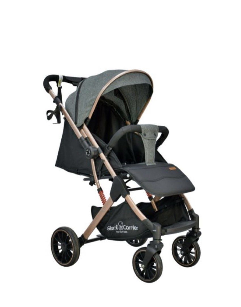 Giant Carrier Stroller (Category: Strollers) located in Cavite. Submitted by mariahme03 (Listing ID 1467374565, Image 1). Description: Hey mamas! This stroller has it all: an expandable canopy, reversible handle, and a luxurious leather leg rest for ultimate comfort. With its one-hand fold, trolley function, and multi-position reclining seat, it’s perfect for on-the-go convenience. Plus, it features a mesh window, mosquito net, and one-step rear 
