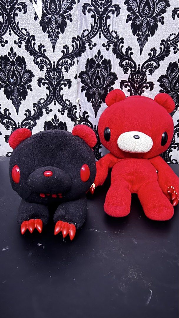 Gloomy Bear Plush Set Black and Red (Category: Plushies & Soft Toys) located in Bulacan. Submitted by darkside_apparel (Listing ID 1467468746, Image 1). Description: Flaws: Faded etiketa Chip paint on claws Mine now pay later No cancellation No Return N Refund Reminder: We are not liable on any lost or damage of parcel..