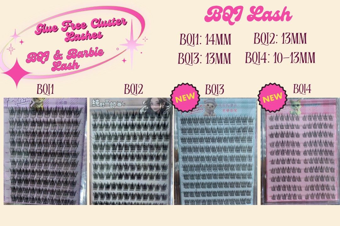 Glue Free Cluster Lashes (Category: Makeup) located in Manila. Submitted by mdrphnx_ (Listing ID 1467600165, Image 3). Description: ✨️GLUE FREE CLUSTER LASHES✨️ 🌸 BEST SELLER — BL1 ✨️ NEW - BL4 | 14mm - BQI 3 | 13mm ( Natural Look) - BQI 4 | 10mm - 13mm (Natural Look) ₱85 each 2 for ₱165 3 for ₱250 4 for ₱335 ✨ Easy to use ✨ No messy glue ✨ Perfect for everyday glam ✨️ Free Tweezer MOP: COD/Maribank/Gcash 📍 Malanday, Marikina City ‼️Delivery fe