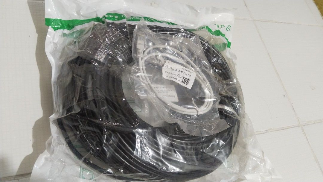 Gold-Plated Cat6 LAN Ethernet Cable (100 Meters) + Bonus Cat5e Patch Cable (Category: Computer Parts) located in Manila. Submitted by mc_2028 (Listing ID 1467395594, Image 2). Description: FOR SALE: Gold-Plated Cat6 LAN Ethernet Cable (100 Meters) + Bonus Cat5e Patch Cable Price: 699 Condition: Brand New Price: P1,200 Sealed in Plastic Packaging Key Features & Details: * Main Cable: High-Speed Cat6 Ethernet LAN Cable * Length: 100 Meters (Black) 