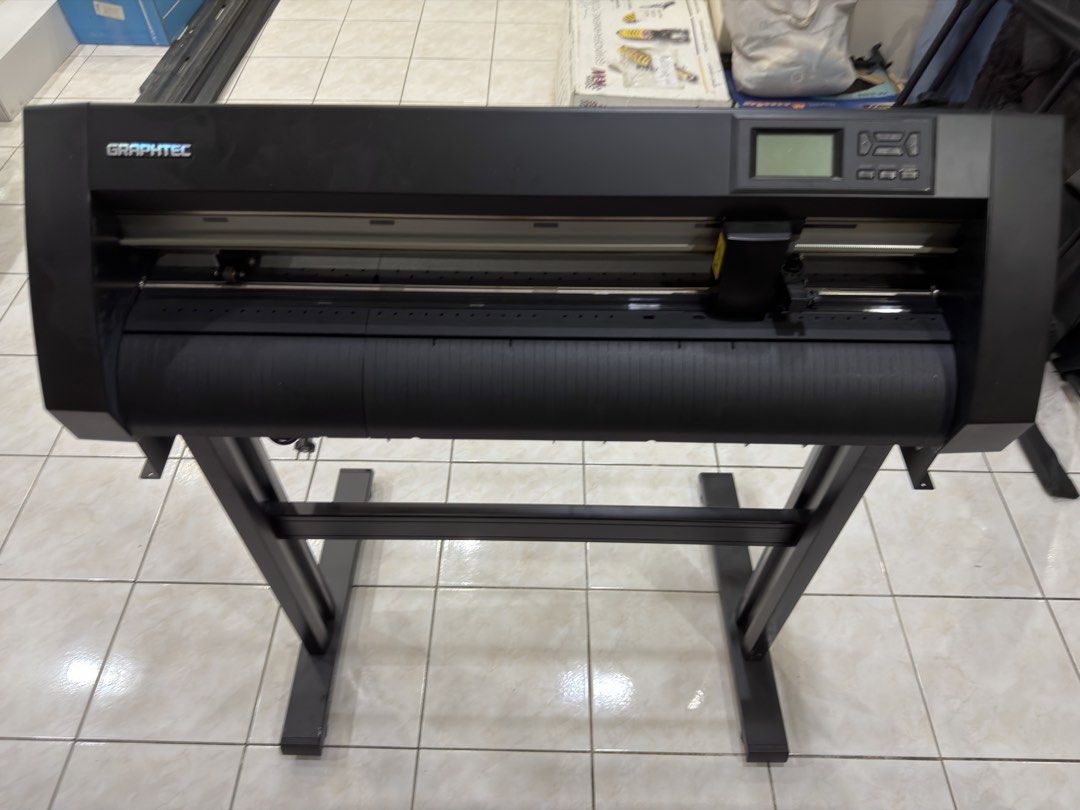 Graphtec Cutting Plotter CE8000-60 (Category: Office & Business Technology) located in Kuala Lumpur. Submitted by _justinpoon (Listing ID 1467578096, Image 1). Description: Barely used - Only cutting for car sticker custom design Original needle blade still new. Details as below : • 603 mm × 50 m (approx. 24” × 164ft) • Accuracy Guaranteed Cutting Area: 583 mm × 2 m (or up to 5 m with a media basket) • Mountable Media Width: Min. 50 mm up to Max.