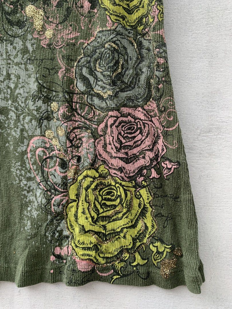 Green Floral Wing Tank Top Crocheted Back (Category: Sleeveless) located in Muntinlupa City. Submitted by pink.poppies (Listing ID 1467451205, Image 3). Description: - so prettyyy omg .