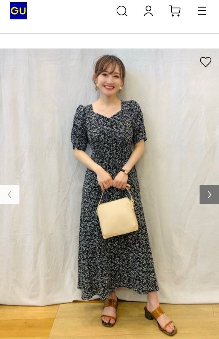 GU Floral Print Front Button Dres(5/8 sleeve) (Category: Dresses) located in Basista. Submitted by purpleens_shop (Listing ID 1467404409, Image 1). Description: .