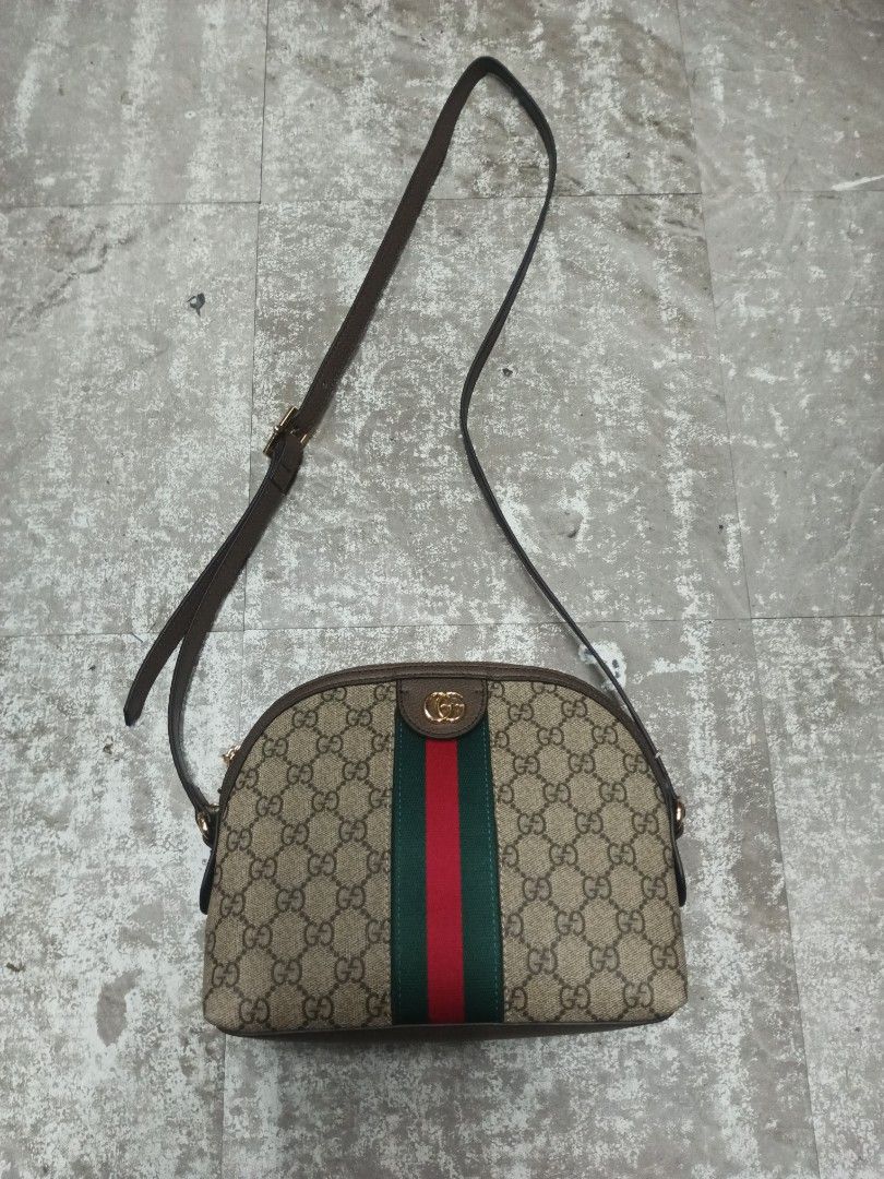 Gucci alma sling bag (Category: Luxury Bags & Wallets) located in Baguio. Submitted by brandeditems16 (Listing ID 1467593574, Image 1). Description: -in good condition -no flaws or damage -vinyl material -dustbag provided only -negotiable price .