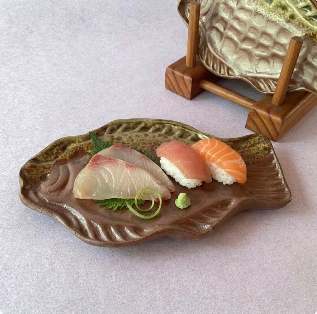 Handcrafted Ceramic Fish Sashimi & Sushi Plates (Category: Dinnerware & Cutlery) located in Davao. Submitted by atbpshop192593 (Listing ID 1467406760, Image 2). Description: Php150 each (5 available) Handcrafted Ceramic Fish Sashimi & Sushi Plates H: 0.7 inch L: 6.7 inches W: 4 inches Please REVIEW PHOTOS We use 100% repurposed packaging materials SF starts at Php70 via Flash Express First to pay .