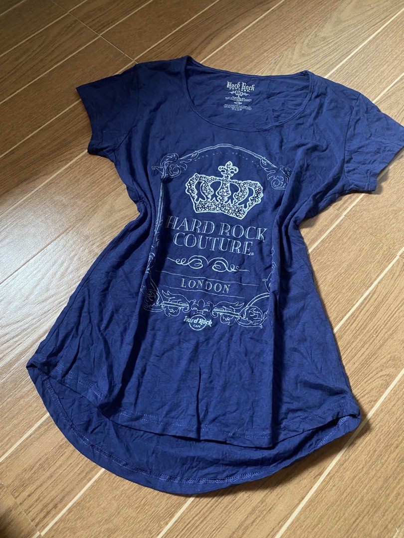 Hard rock couture shirt (Category: Shirts) located in Paete. Submitted by fat.archives (Listing ID 1467509204, Image 1). Description: Dimes Bust 19 Length 28 +sf.
