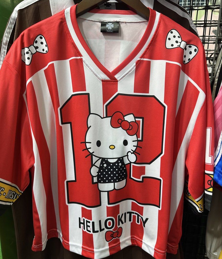 Hello Kitty Jersey Semi Crop (Category: Shirts) located in Cebu City. Submitted by mybkkcollectionph (Listing ID 1467578480, Image 1). Description: MaDee Jersey ( with characters ) Semi Crop Bust: 44 inches Length: 20 inches.