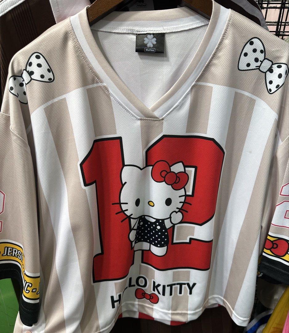 Hello Kitty Jersey Semi Crop (Category: Shirts) located in Cebu City. Submitted by mybkkcollectionph (Listing ID 1467578480, Image 3). Description: MaDee Jersey ( with characters ) Semi Crop Bust: 44 inches Length: 20 inches.