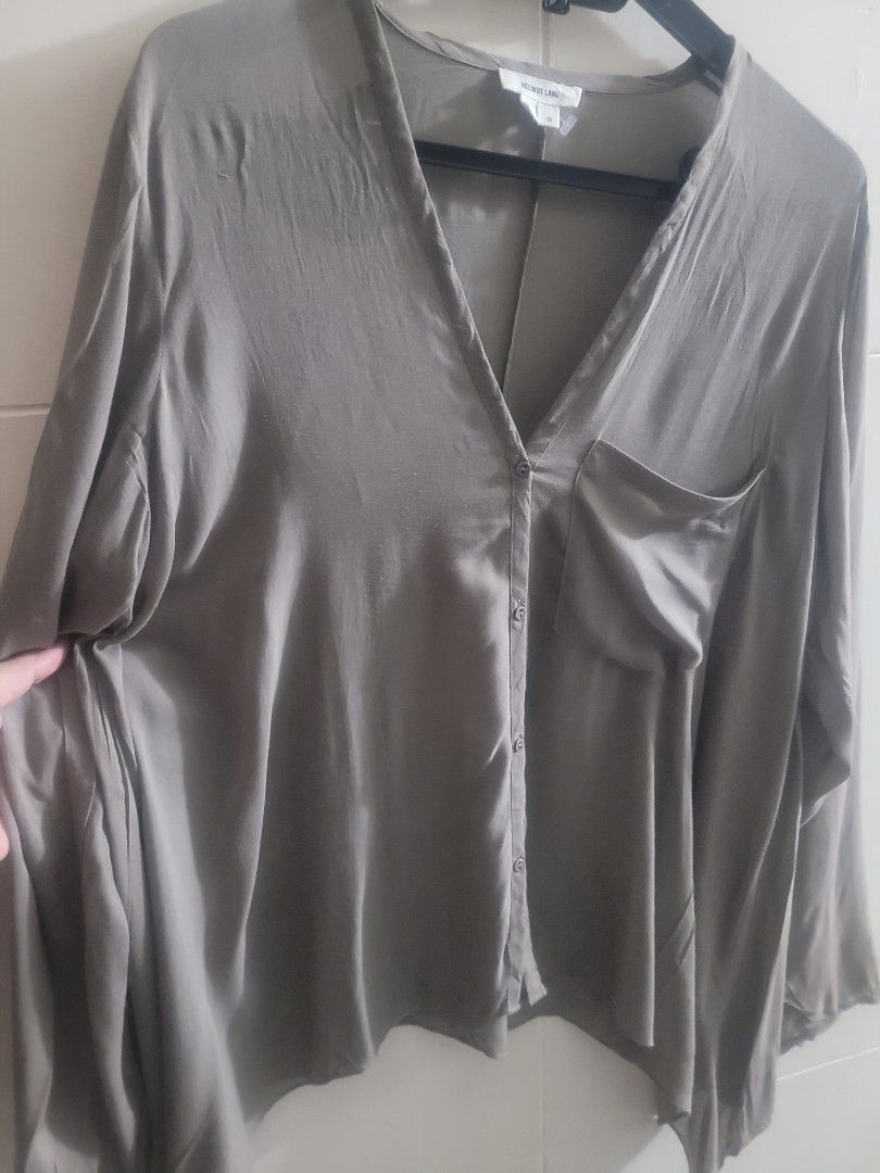 Helmut Lang Top (Category: Blouses) located in Los Banos. Submitted by lopecruz (Listing ID 1467483345, Image 2). Description: armpit : 24" length : 25" like new, no flaws true to M.