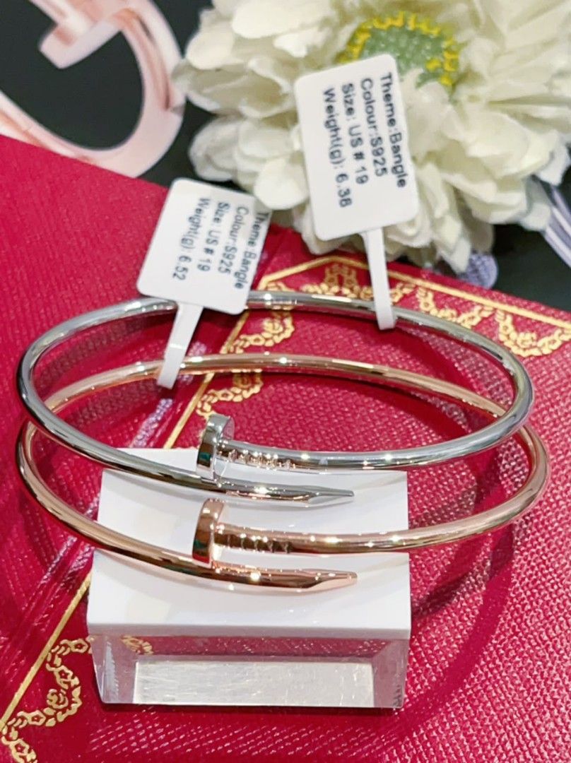 HK setting S925 silver nail bangle (Category: Bracelets) located in Manila. Submitted by bhelgoldseller2ndaccount (Listing ID 1467531894, Image 2). Description: HK setting S915 silver Brandnew 950/g Pm me for other details.