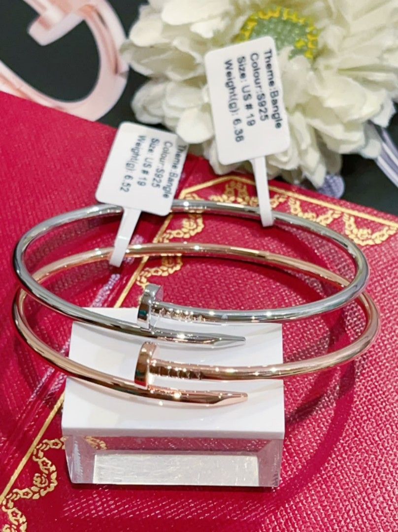 HK setting S925 silver nail bangle (Category: Bracelets) located in Manila. Submitted by bhelgoldseller2ndaccount (Listing ID 1467531894, Image 1). Description: HK setting S915 silver Brandnew 950/g Pm me for other details.